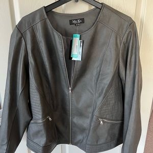 NWT faux leather Plus-Size moto jacket
